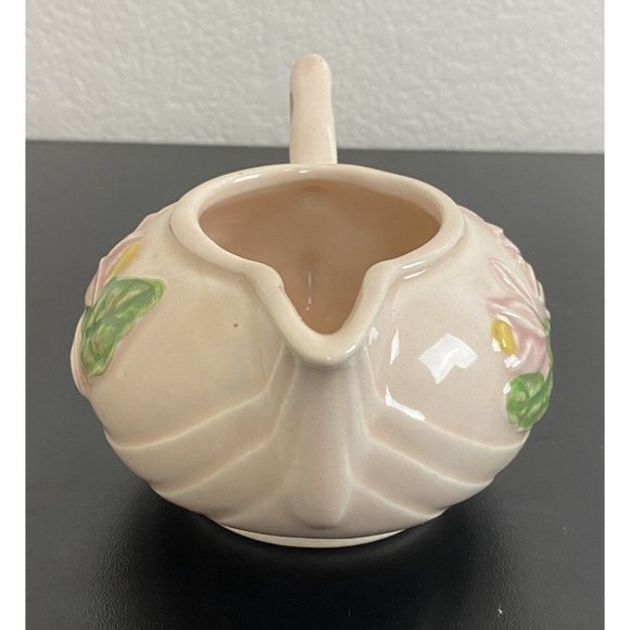 Hull Art Creamer Pink Magnolias Matt Finish H-21-3 3/4" USA Pink Pottery - Picture 4 of 8